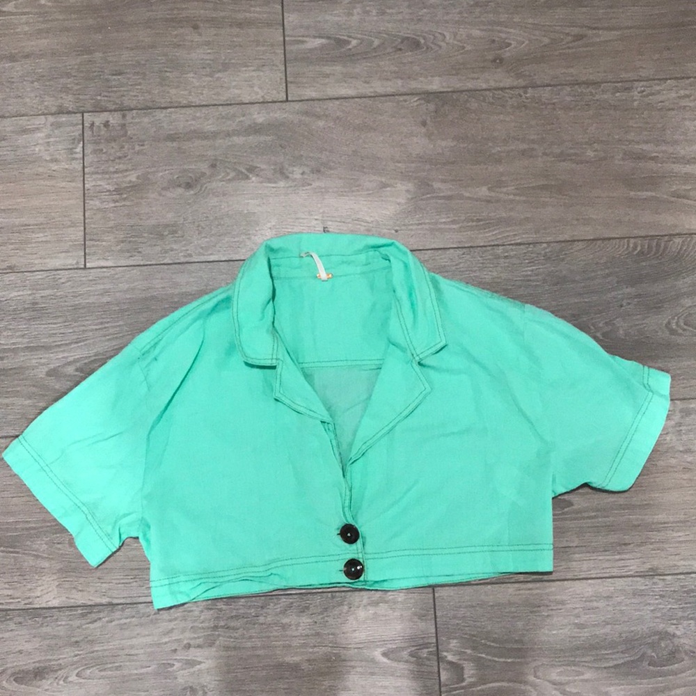Free People Cropped Neon Top